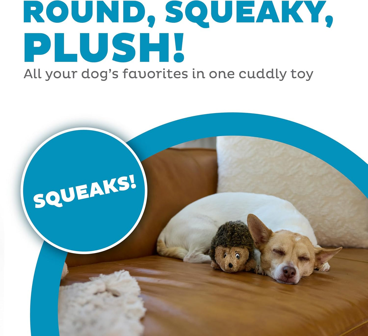 Outward Hound - Juguete de peluche Hedgehogz para perro, tamaño S |...
