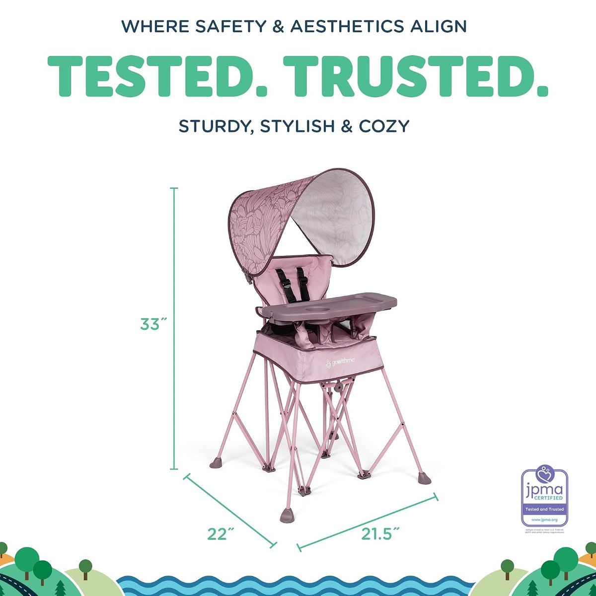 Baby Delight Go with Me Uplift - Silla alta portátil de lujo, silla...