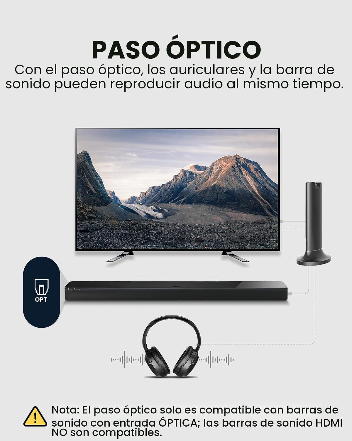 Avantree Duet - Auriculares inalámbricos duales para ver televisión...