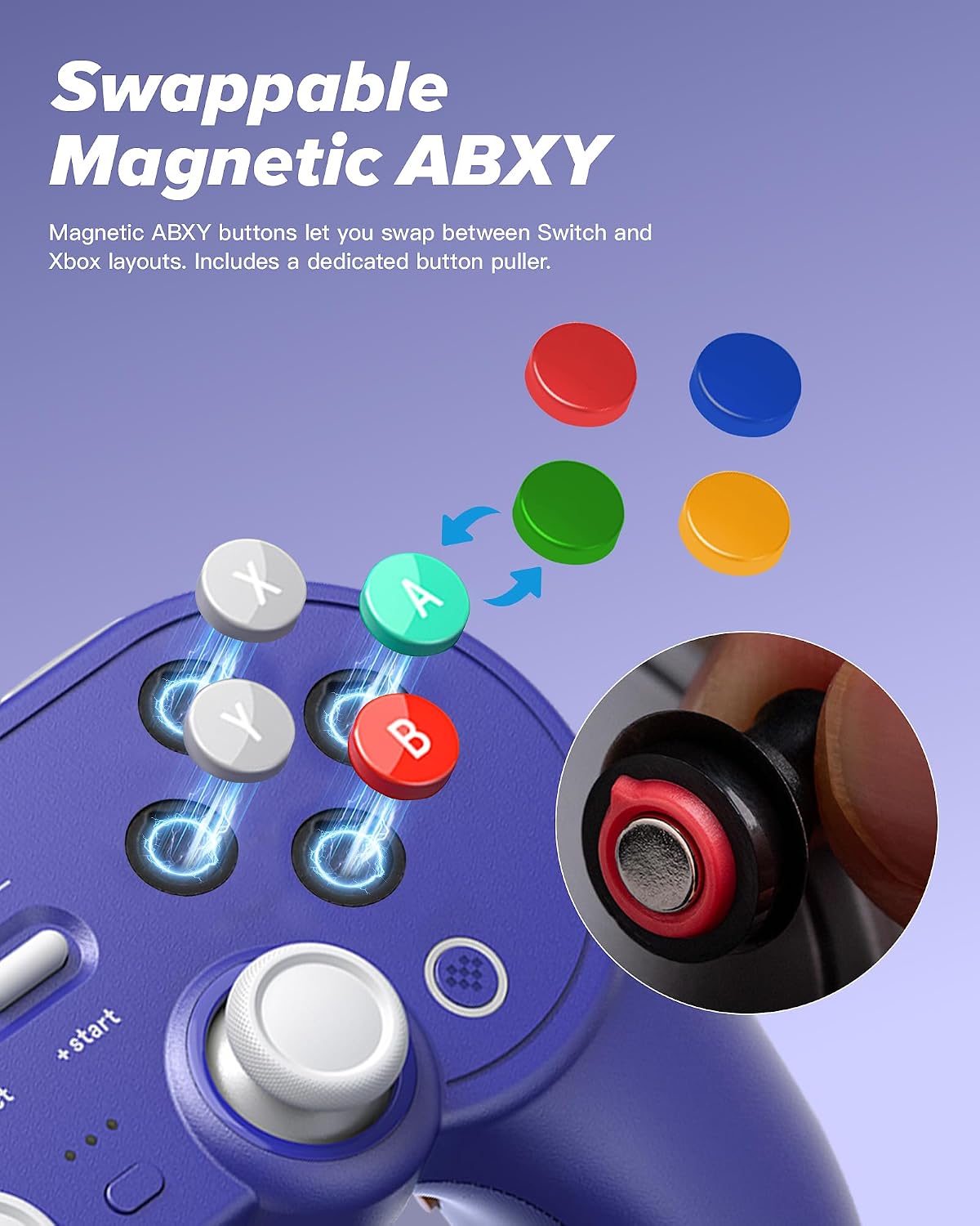 Controlador Bluetooth 8Bitdo Pro 3 con joysticks TMR (púrpura) | Bo...