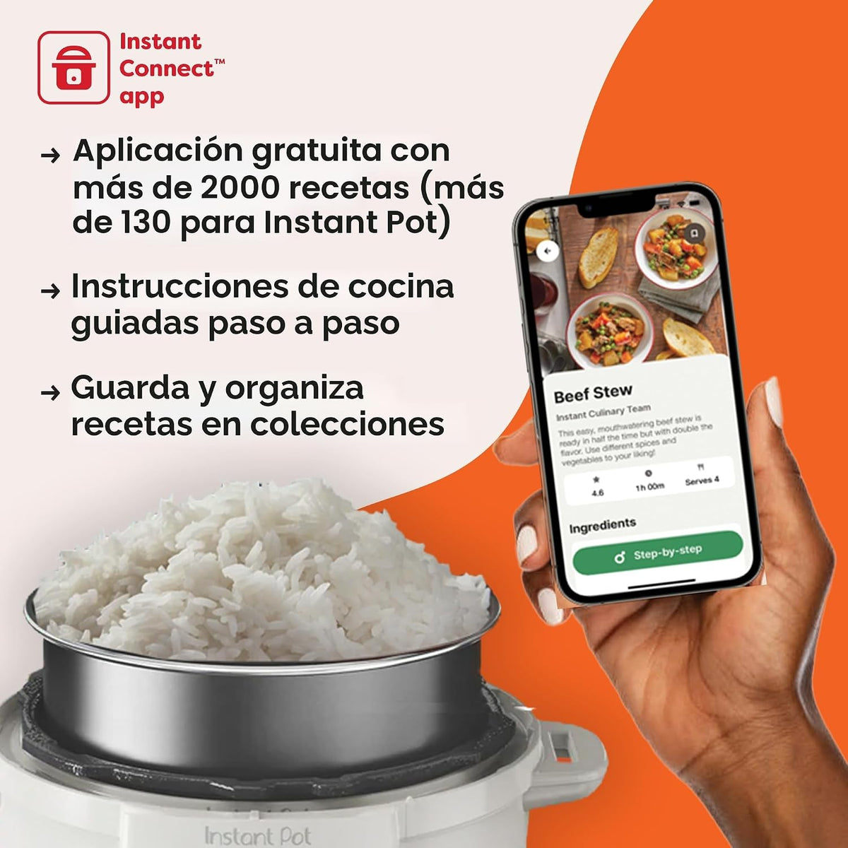 Instant Pot IP-DUO60, 6cuartos\/1000W - Olla a presión multifunción...