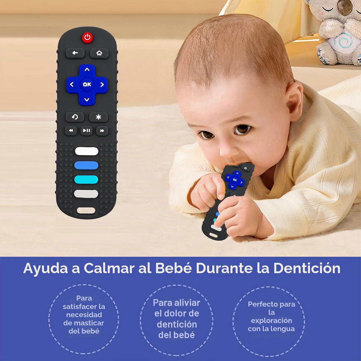 ROBBEAR Juguetes de dentición para bebés, mordedores de silicona de...