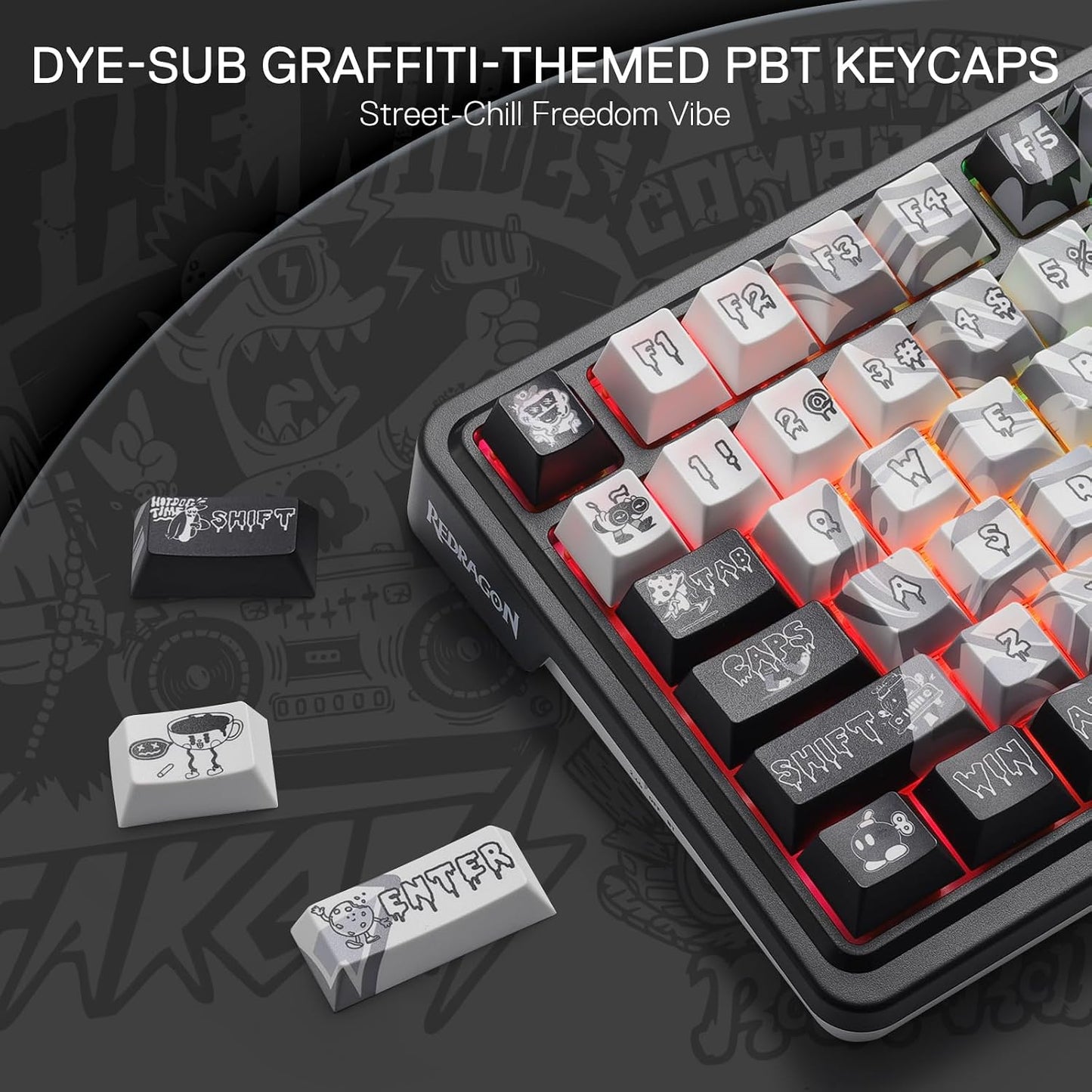 Redragon K719 PRO Teclado Gaming Inalámbrico con Gasket con Pantall...