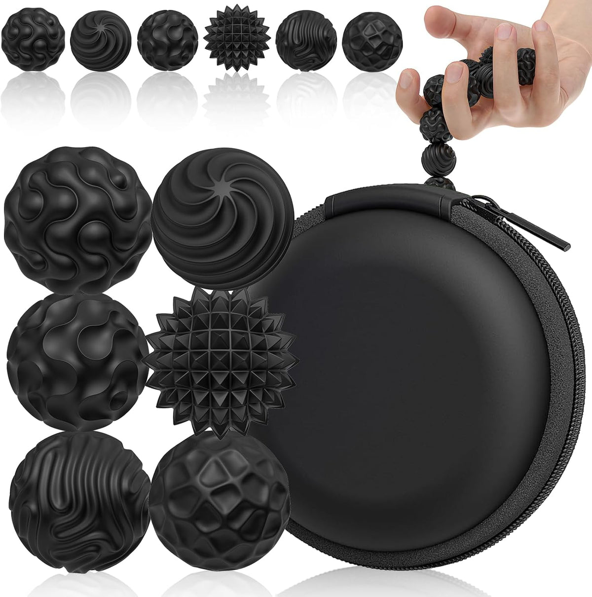 Bolas magnéticas de silicona, juguetes para ansiedad para adultos y...
