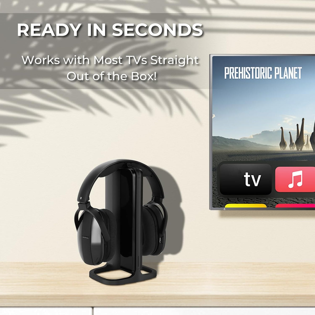 Daysnew - auriculares inalámbricos para TV con base de carga y tran...