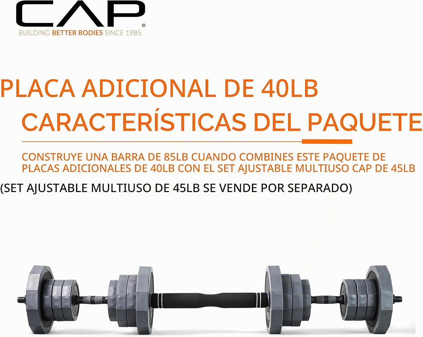 CAP Barbell Juego de Pesas Ajustables Multiusos - Mancuerna Versáti...