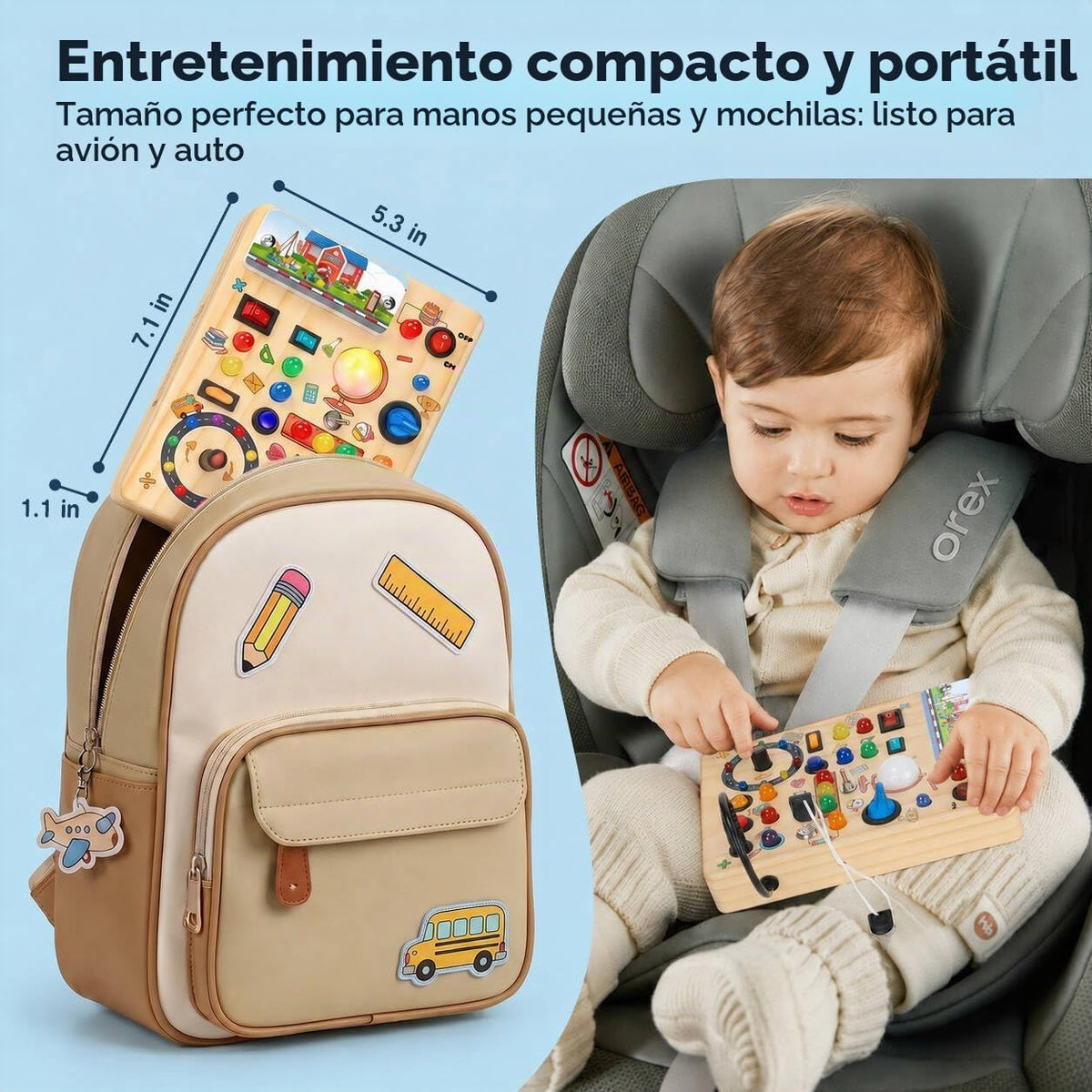 RichBoy Montessori - Tabla de actividades de juguete para niños de...