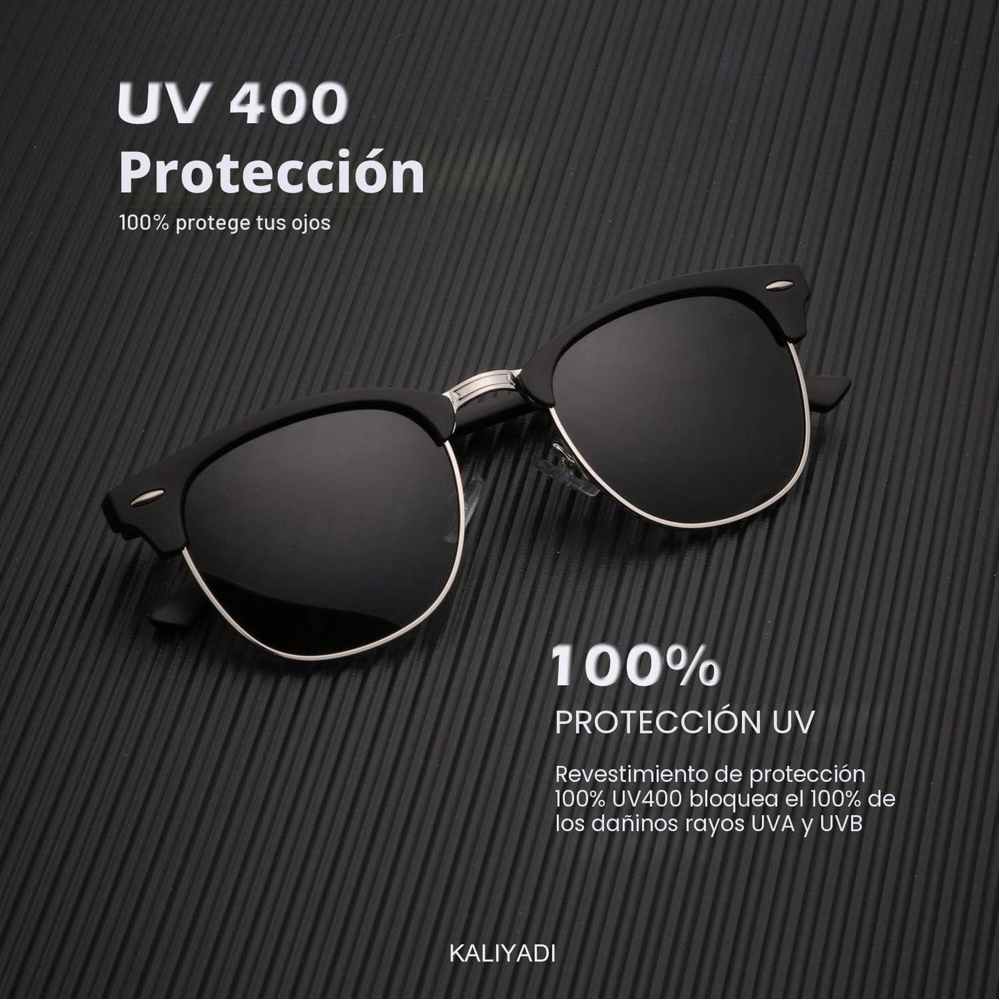 KALIYADI Gafas de sol polarizadas para hombres y mujeres, marco sem...