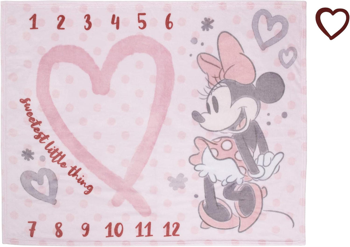 Disney Minnie Mouse - Manta de bebé súper suave de color rosa, rosa...
