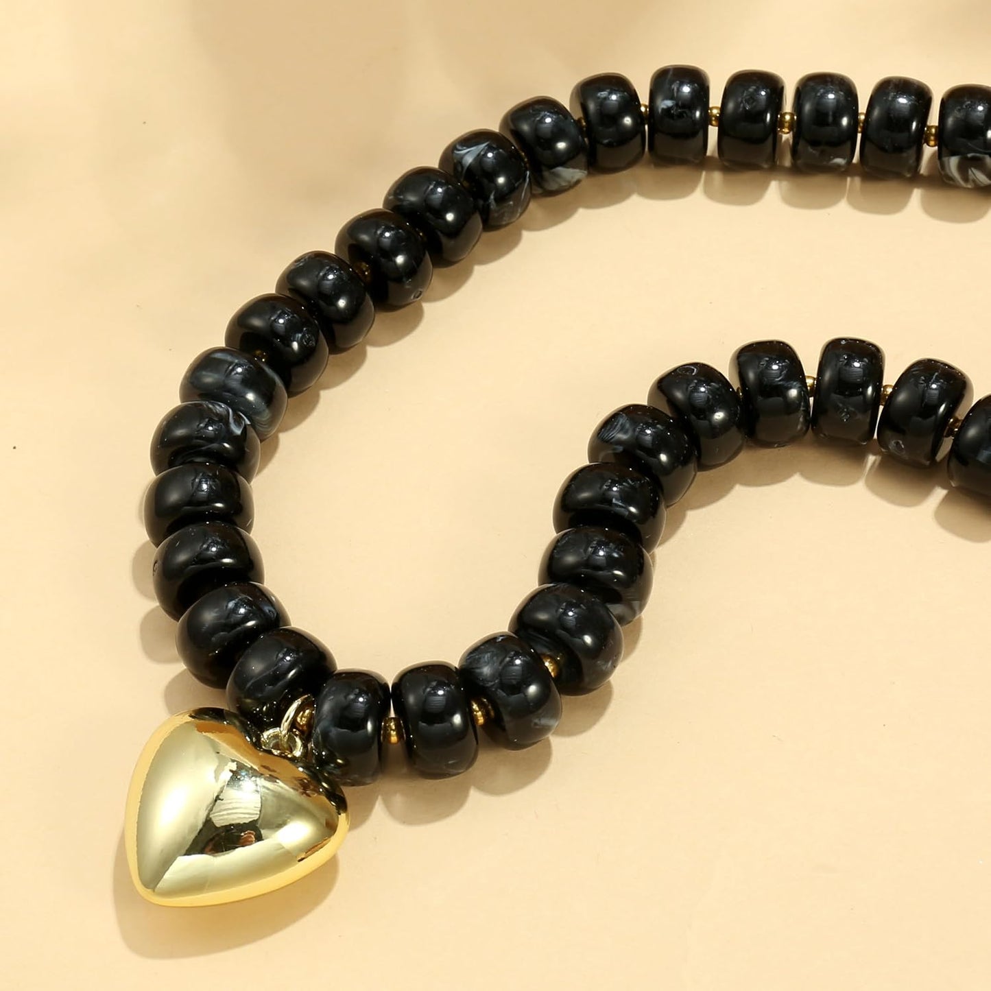 Wassazi Collar de Corazón Grueso para Mujeres, Collar de Declaració...