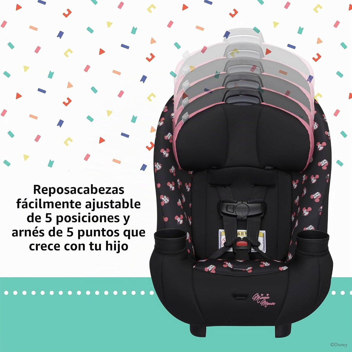 Disney Baby Ellaris - Asiento convertible 3 en 1 para automóvil, di...