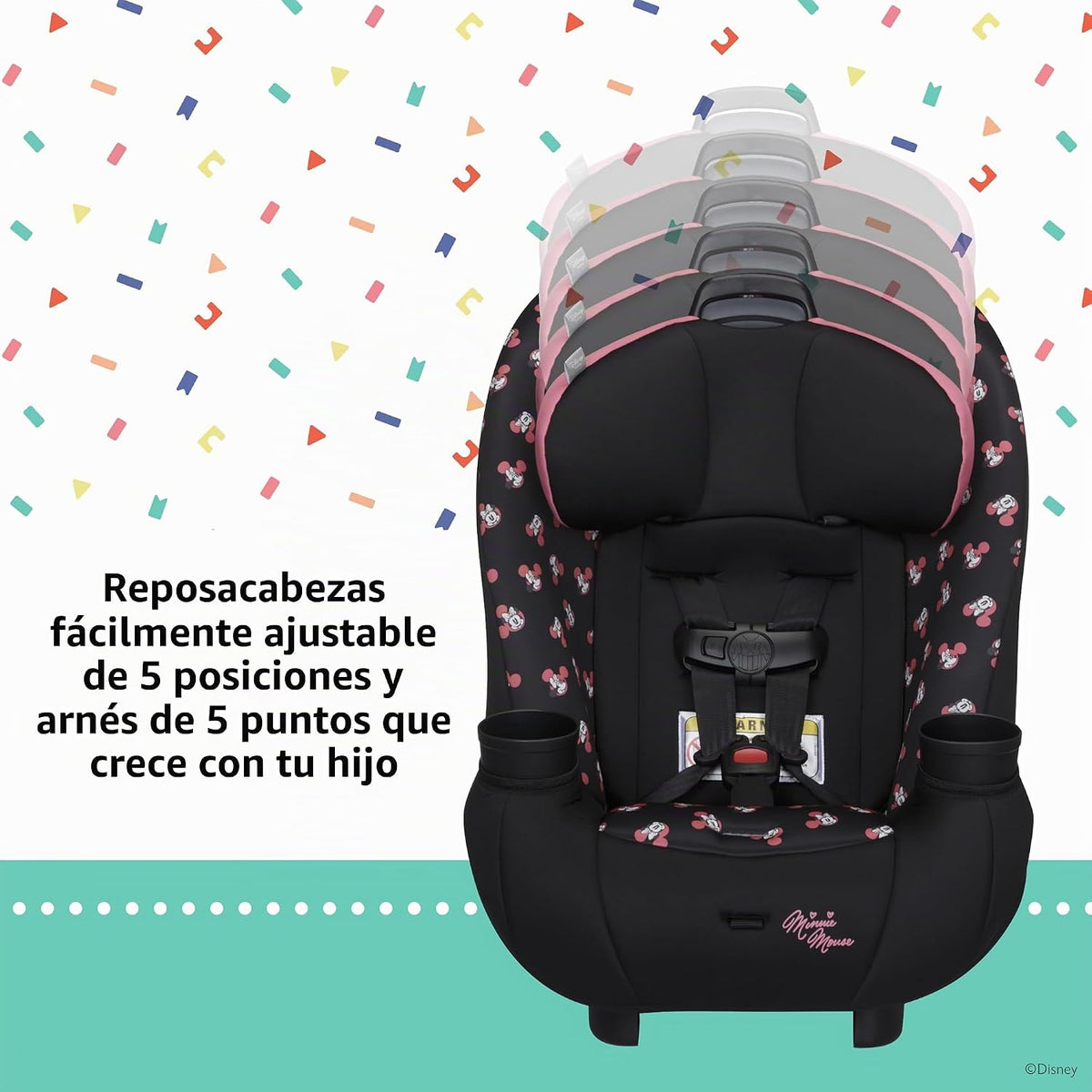 Disney Baby Ellaris - Asiento convertible 3 en 1 para automóvil, di...
