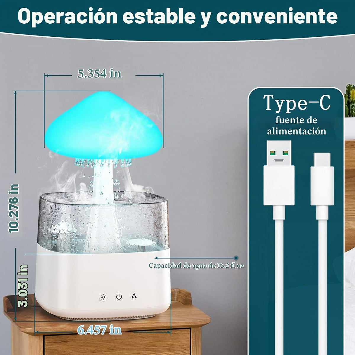 Humidificadores en Forma de Nube 450ML Humidificadores de Hongos co...