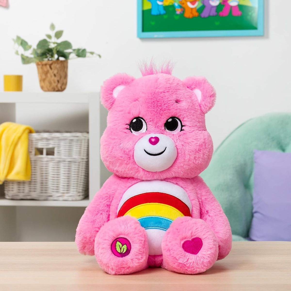Care Bears Peluche Cheer Bear de 14" - Tamaño Mediano - Peluche...