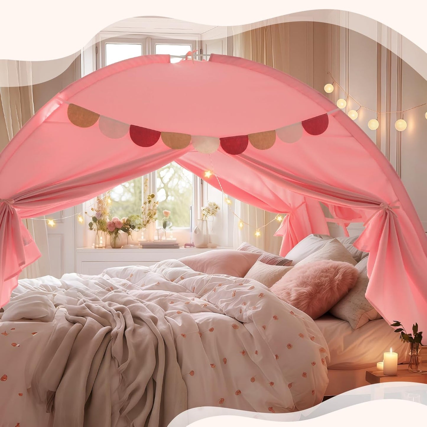 Razee Toldo de cama tamaño completo para niños, tienda de campaña p...