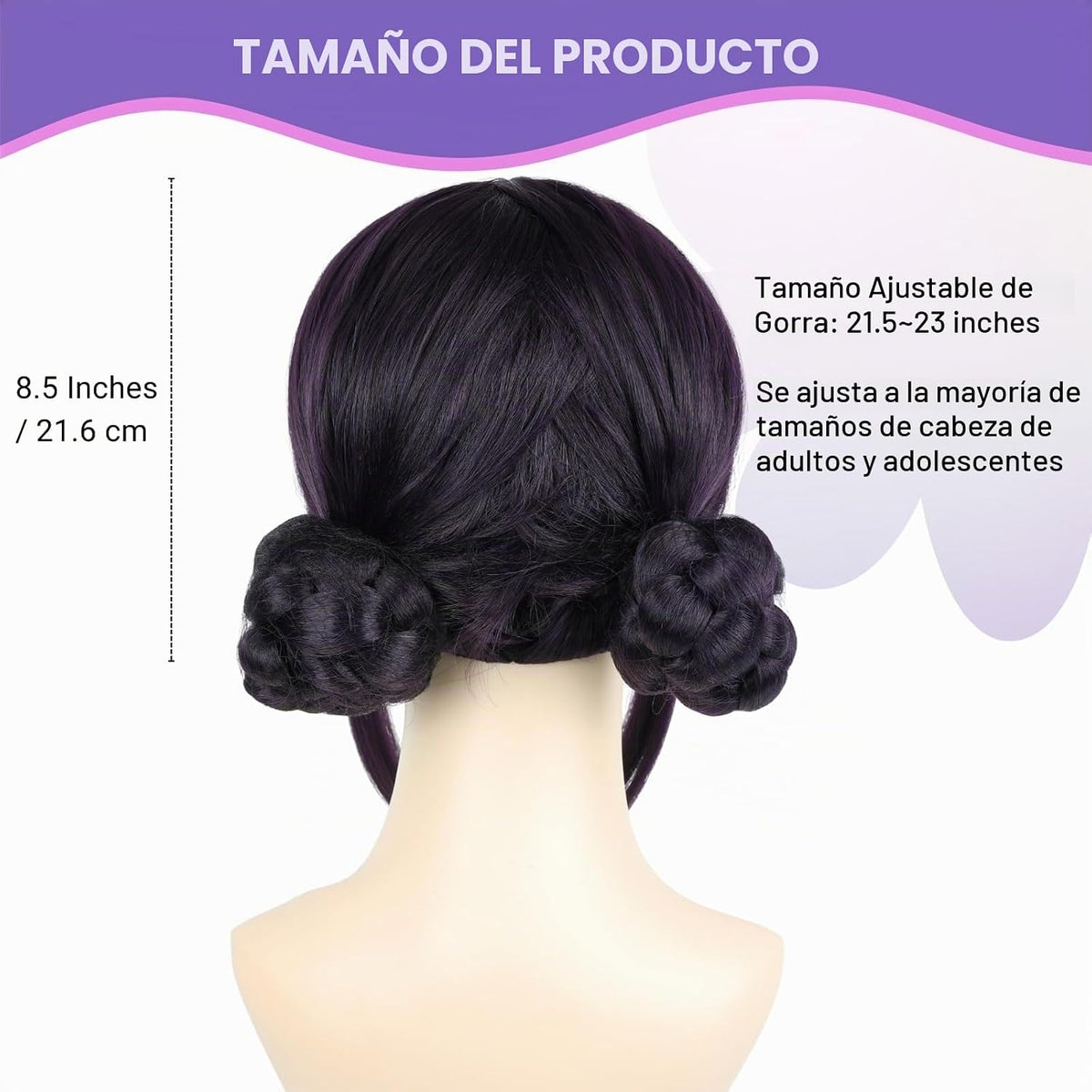 PUREHAIR Peluca corta de disfraz de anime para mujer, fibra de seda...