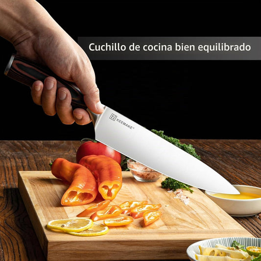 KEEMAKE - Juego de cuchillos de cocina de 5 piezas. Cuchillos de co...