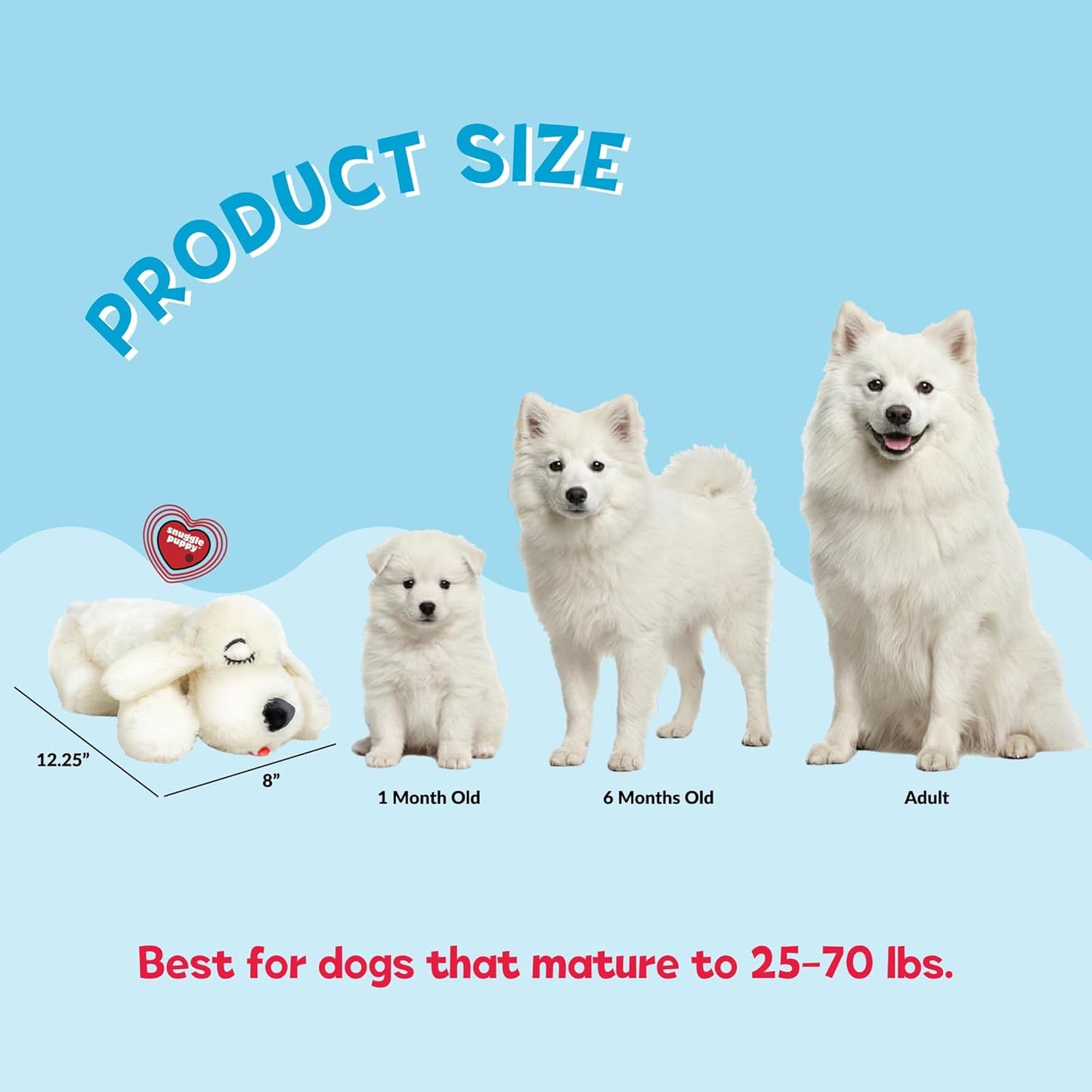 Original Snuggle Puppy - Juguete para cachorros con latido del cora...