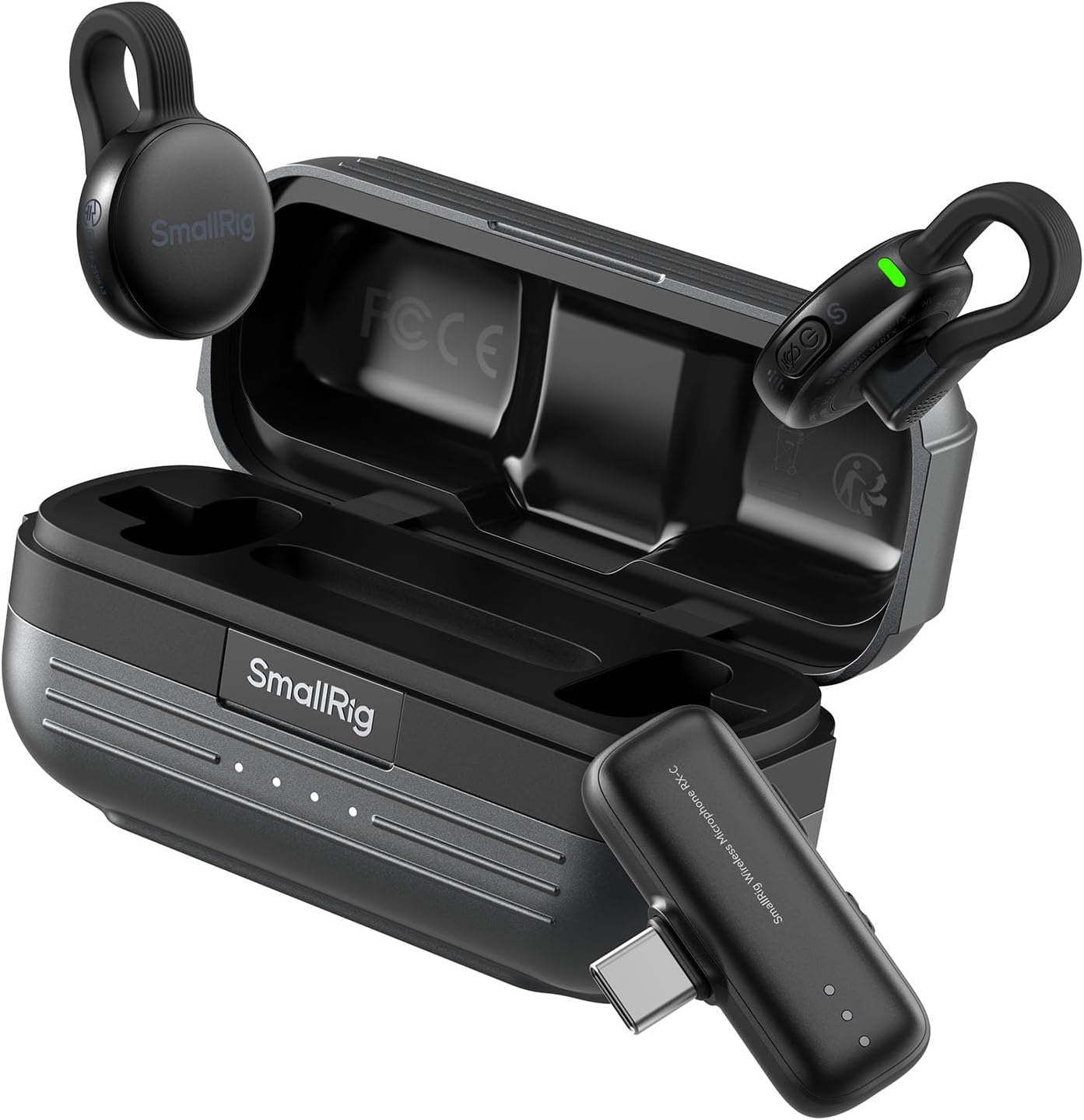 SMALLRIG S70-C2 Micrófono Inalámbrico (2 TX + 1 RX + Funda de Carga...