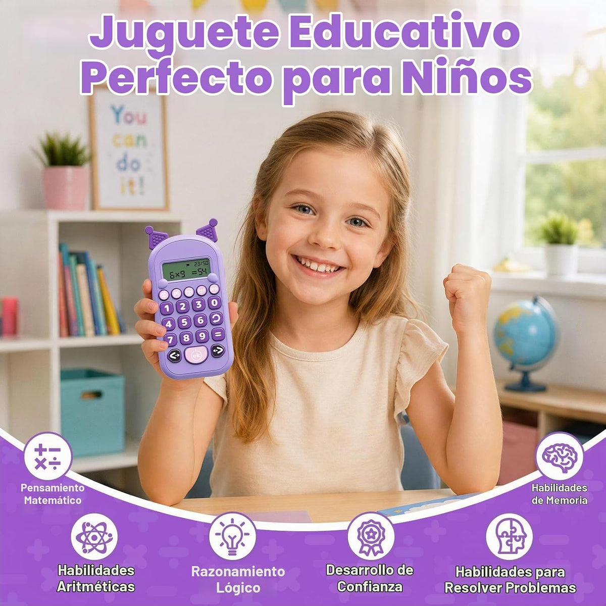 Juegos de Matemáticas para Niños de 3 a 12 Años, Juguete Portátil d...