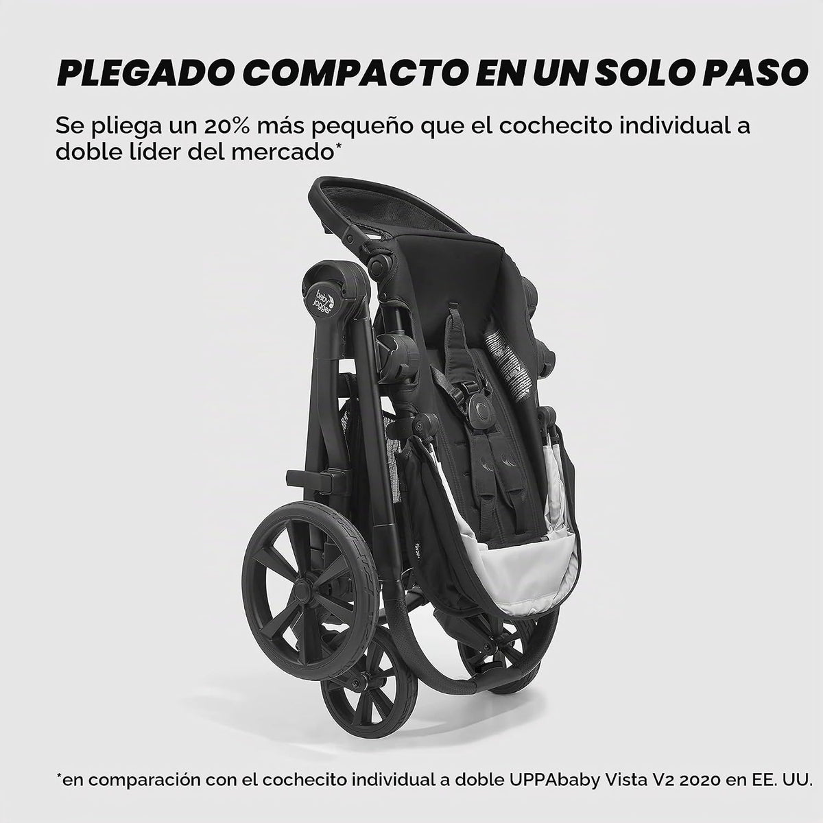 Baby Jogger City Select 2 - Cochecito modular individual a doble, c...