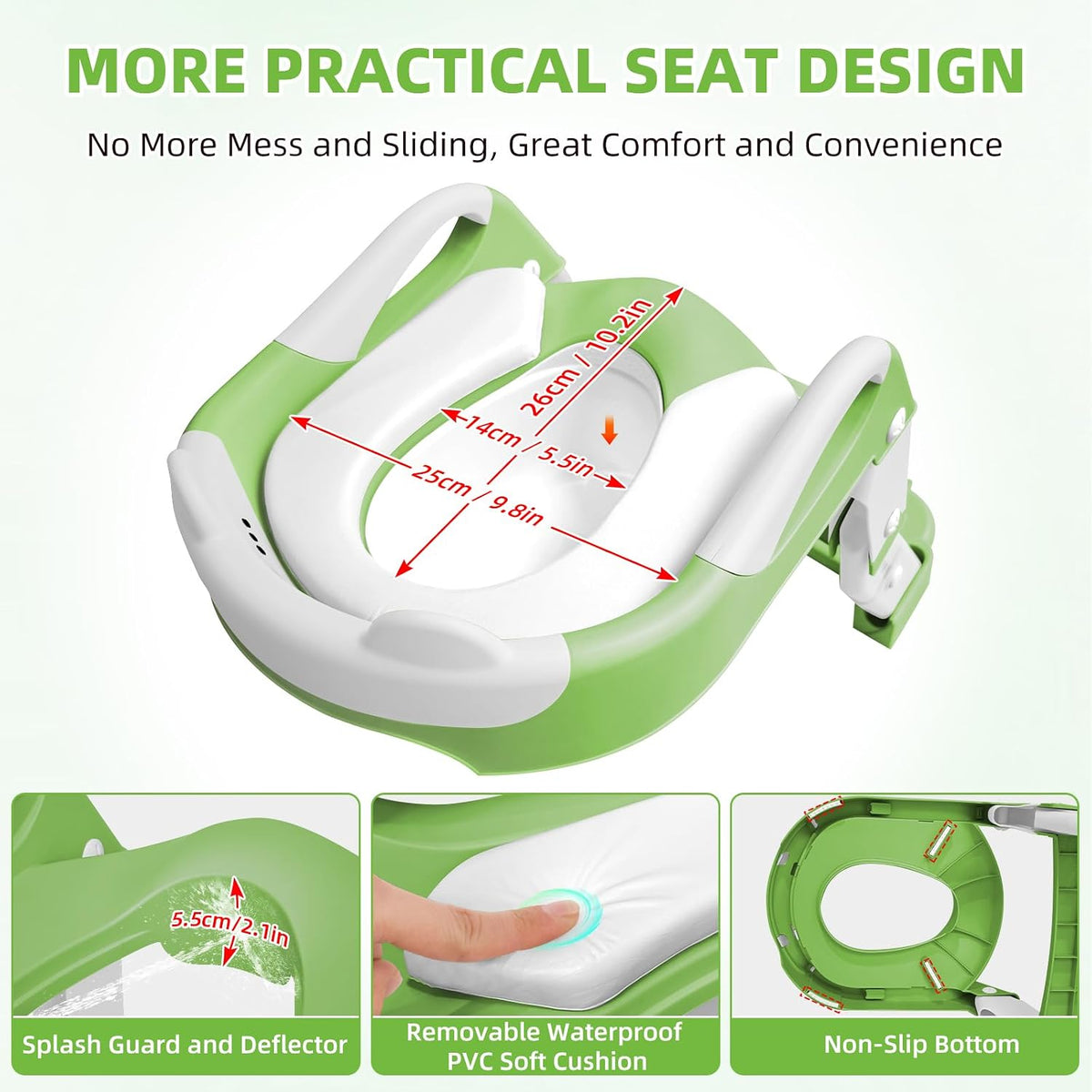 Asiento de entrenamiento para ir al baño, asiento de inodoro mejora...