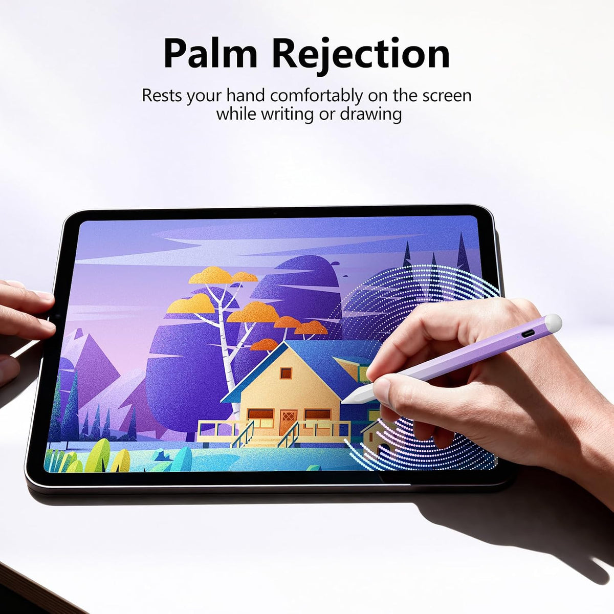 Lápiz óptico para iPad 6-11ª generación 2X carga rápida, rechazo de...