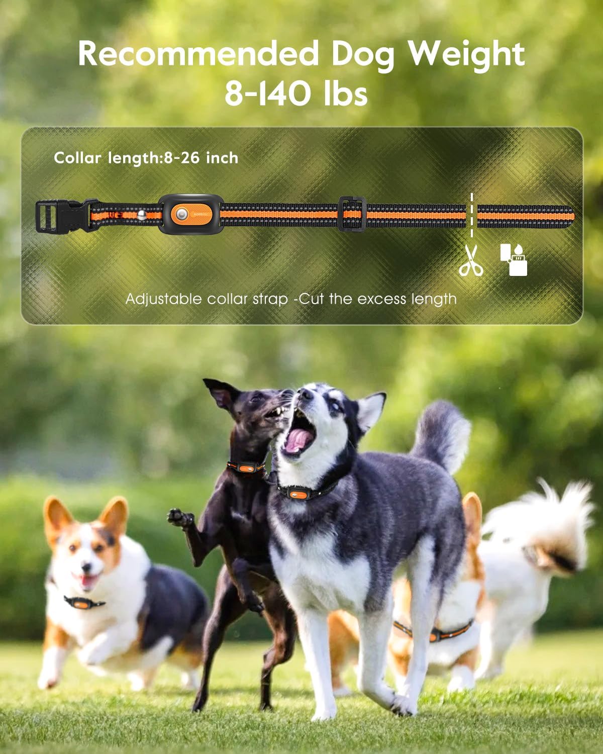 SLOPEHILL Collar de descarga para perros, collar de entrenamiento p...