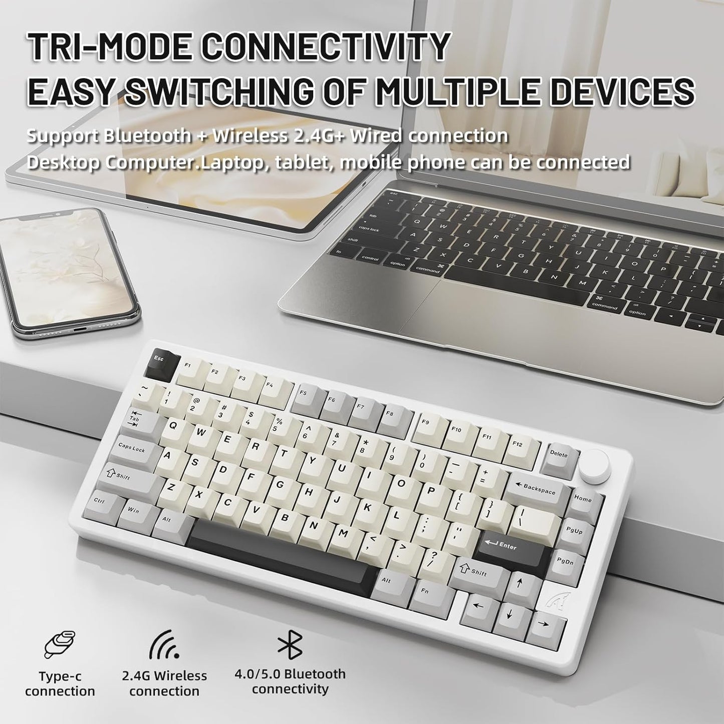 FELICON x Attack Shark X86 Teclado mecánico inalámbrico CNC 75% alu...