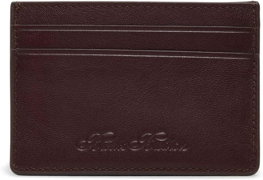 Brooks Brothers Cartera Portland Sofiano de cuero para hombre, Marr...