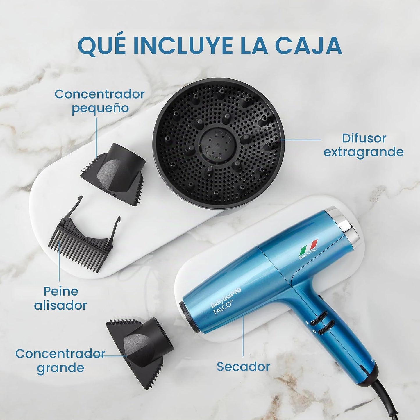 Secador de pelo Falco profesional italiano de alta velocidad BaByli...