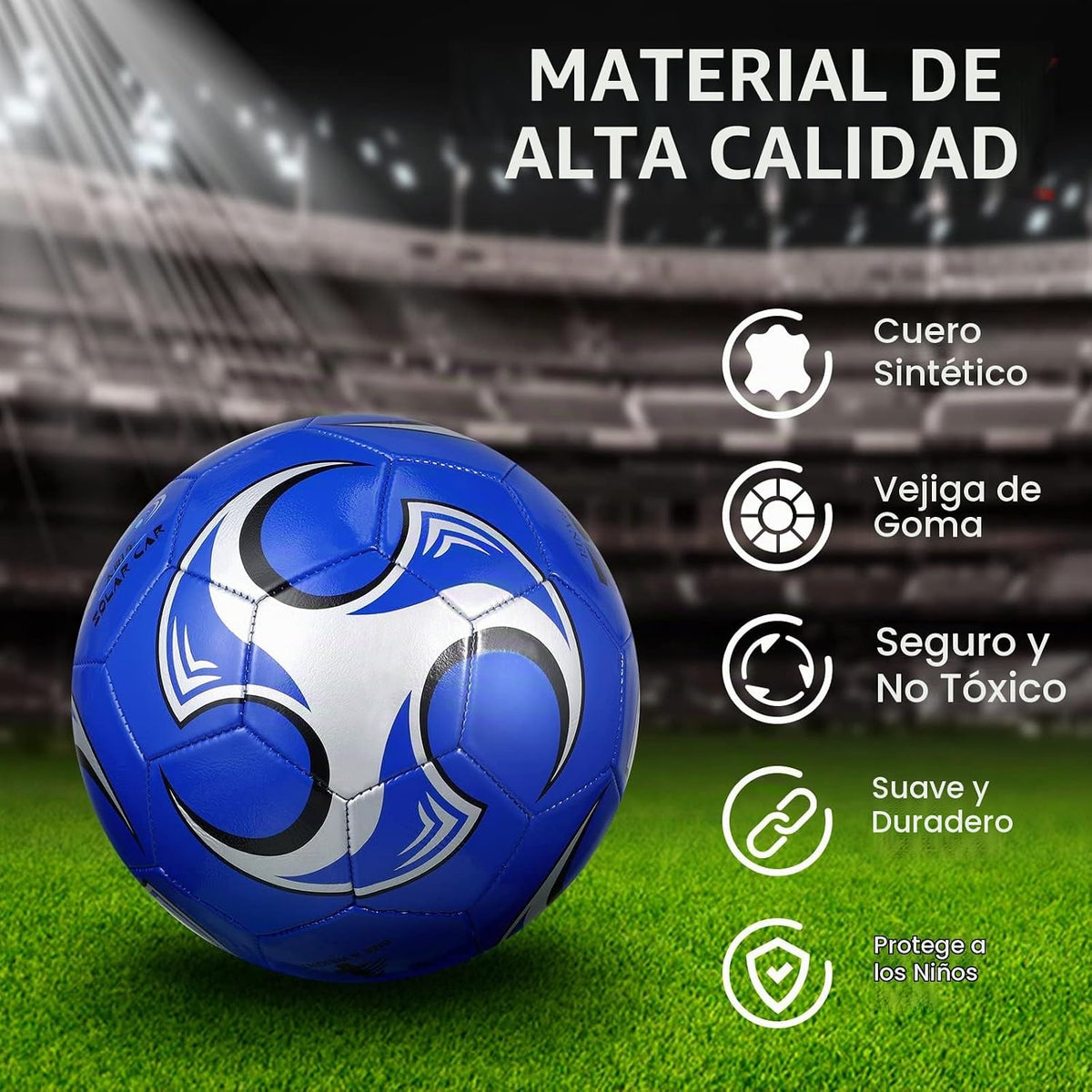 HyDren 2 pelotas de fútbol con inflador, tamaño oficial 4\/5, pelot...