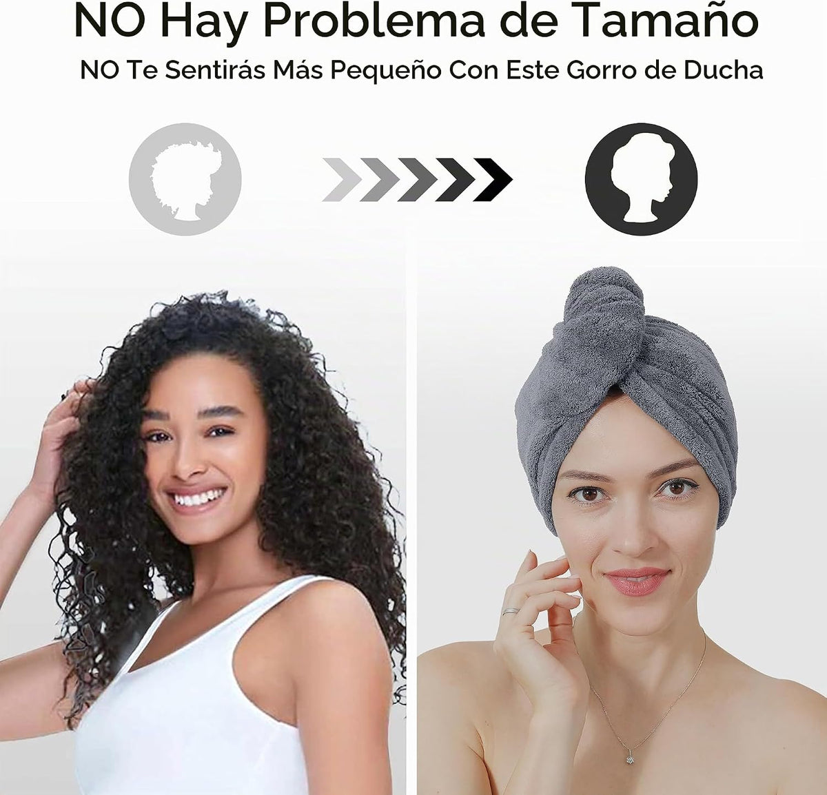 TENSTARS Paquete de 5 toallas de microfibra engrosadas para envolve...