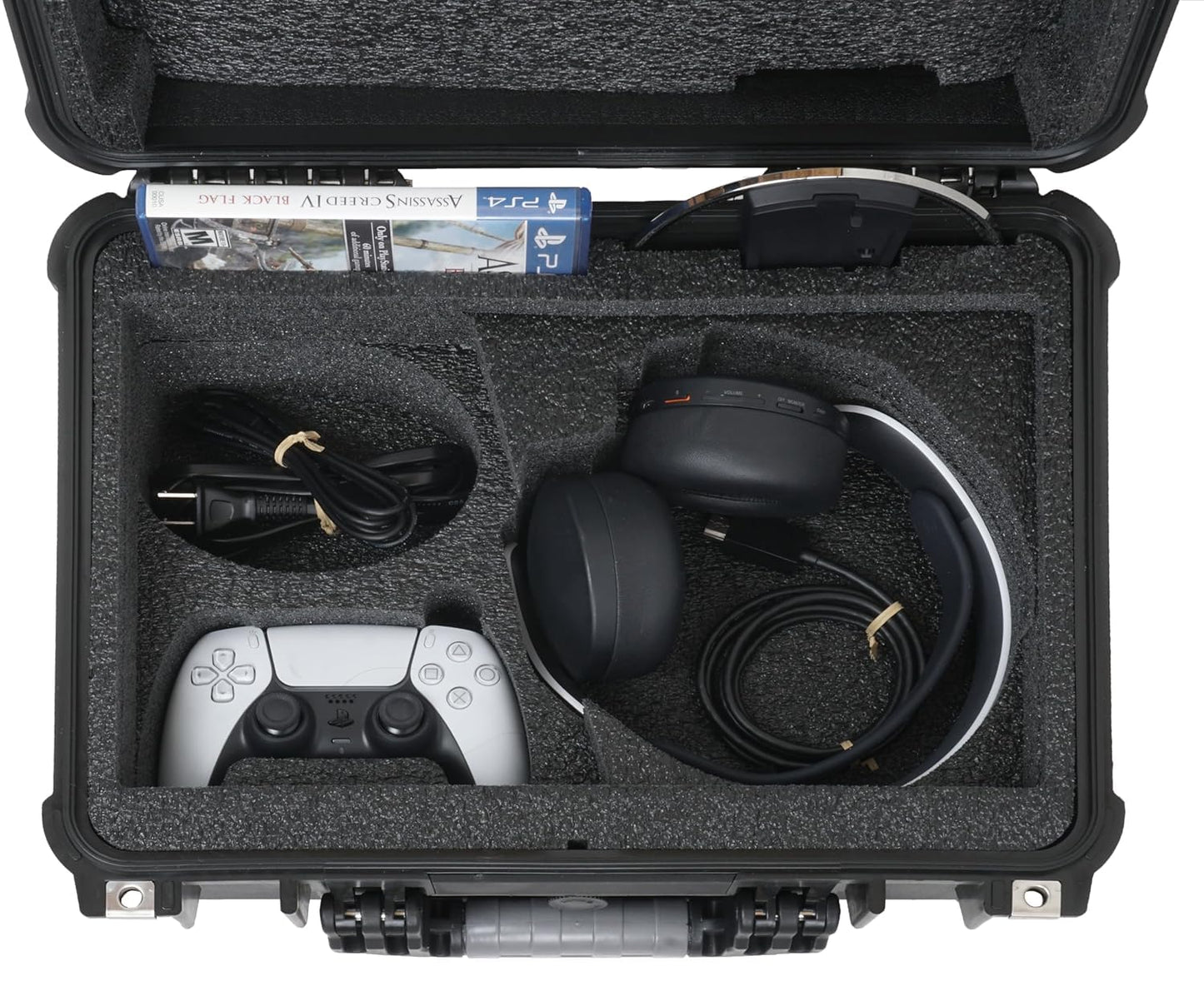 Case Club Funda impermeable para PS5 Slim, auriculares, soporte y 1...