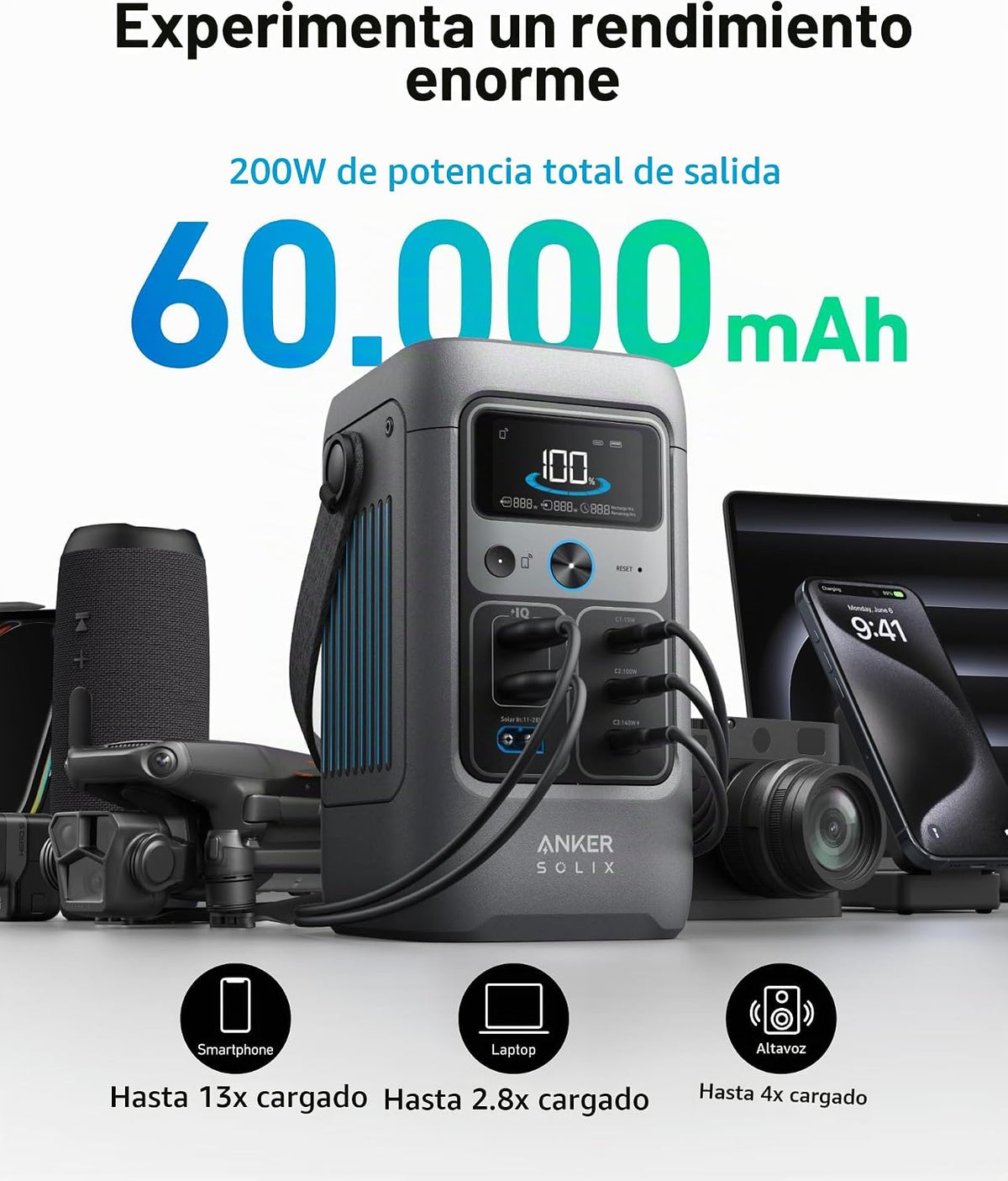 Estación de Energía Anker SOLIX C200 DC, Estación de Energía Portát...