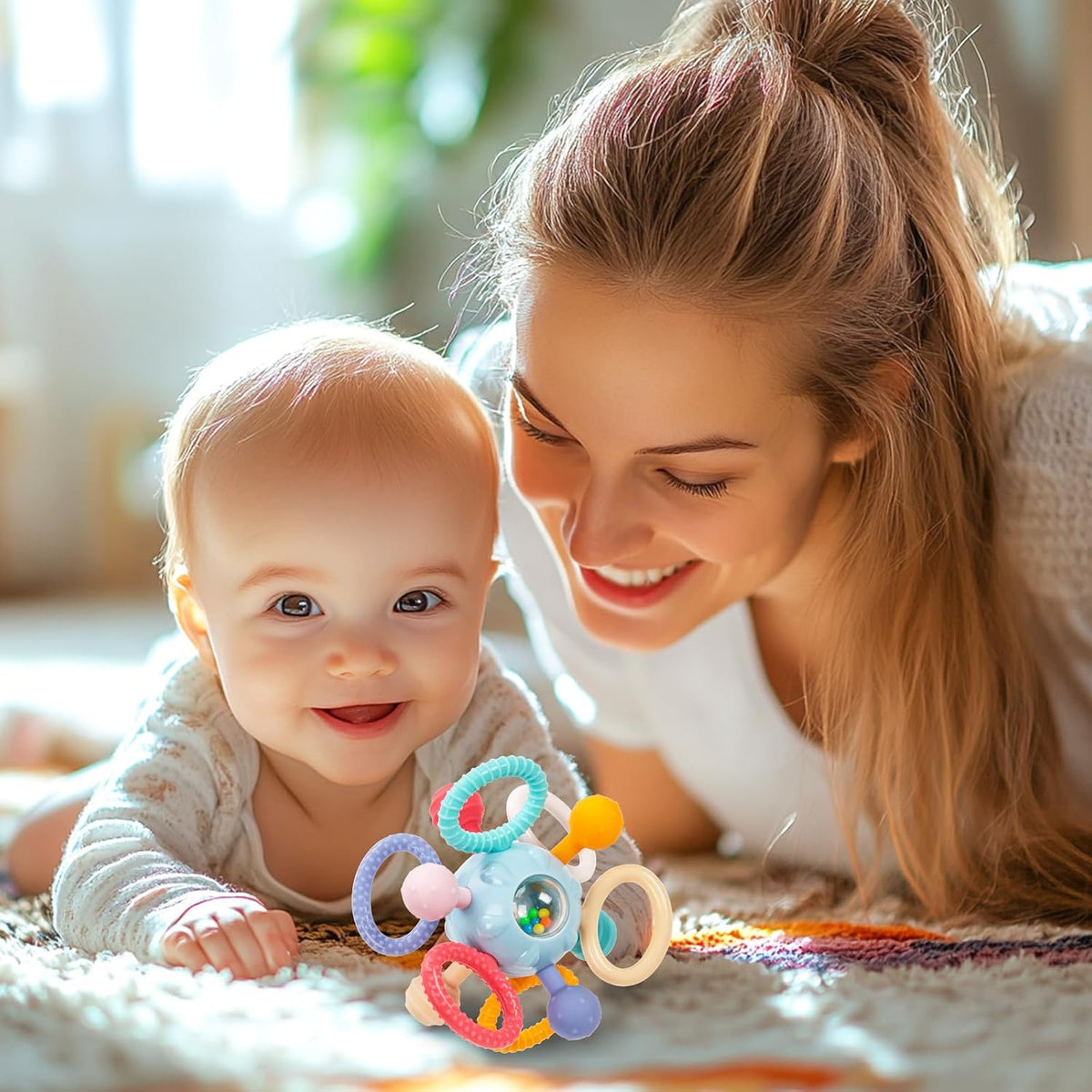 Montessori Juguetes de Dentición para Bebés 0-6 6-12 Meses, Mordedo...