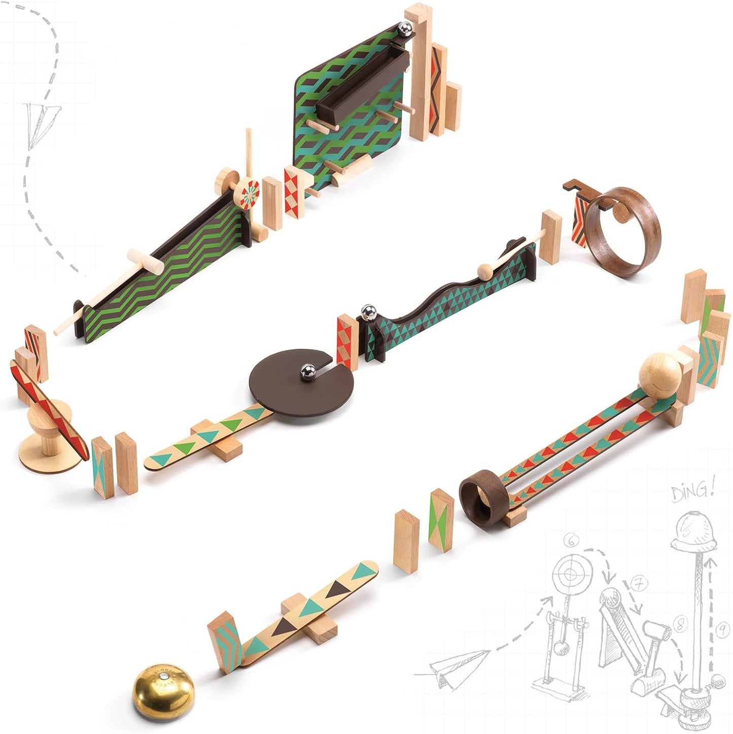 DJECO Zig &amp; Go Big Boum - Juego de construcción de pared (48 pi...