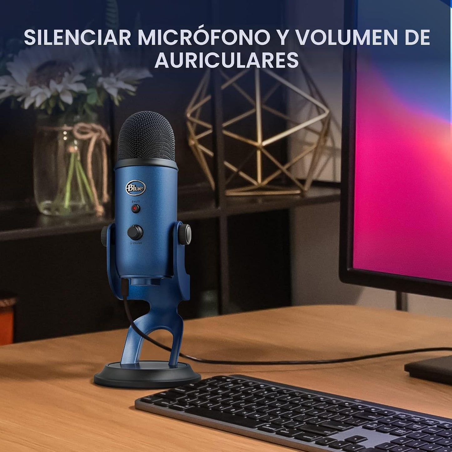 Logitech Creators Blue Yeti - Micrófono USB para juegos, transmisió...