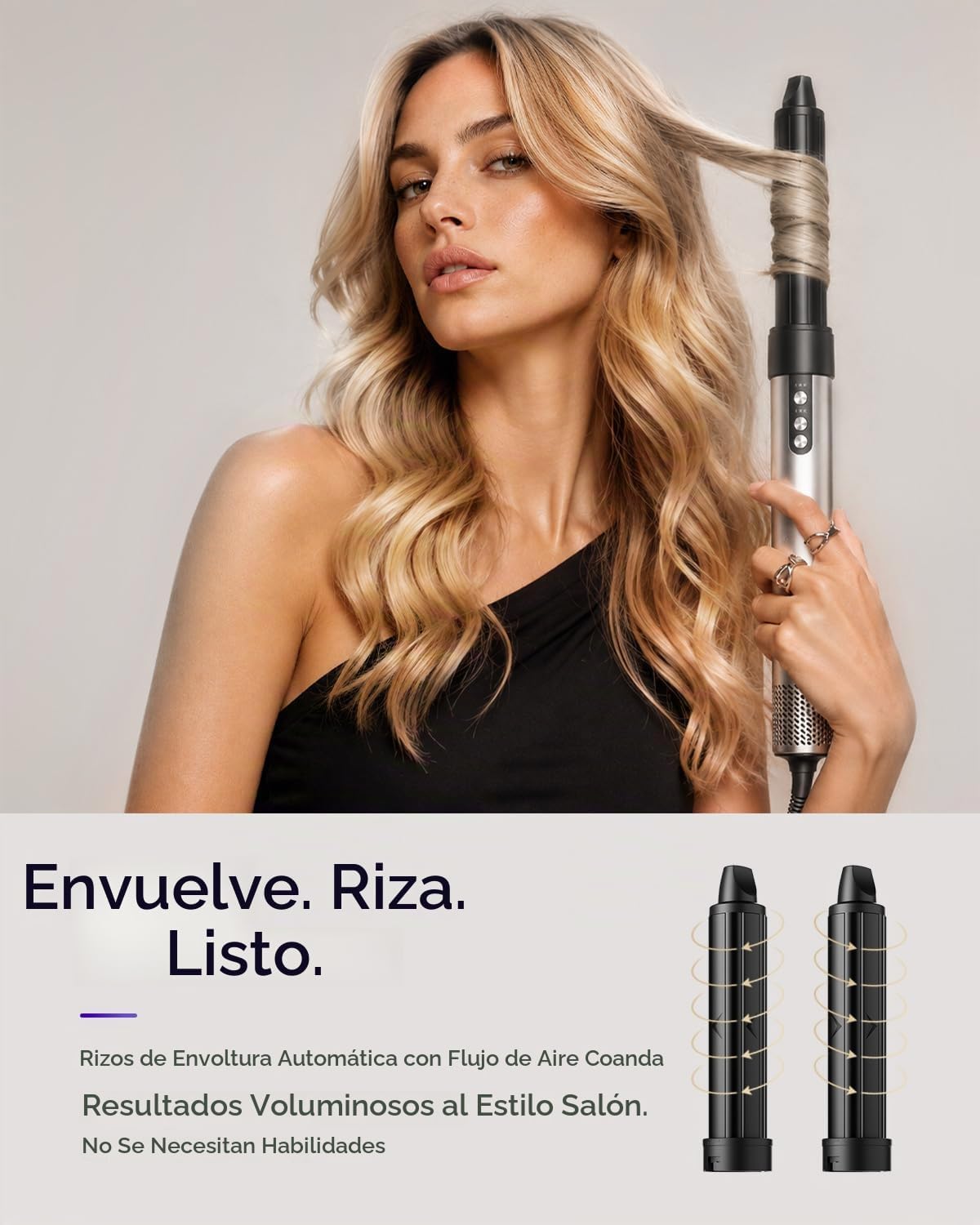7MAGIC 6 en 1 Multi Hair Styler &amp; Cepillo Secador de Pelo de Al...