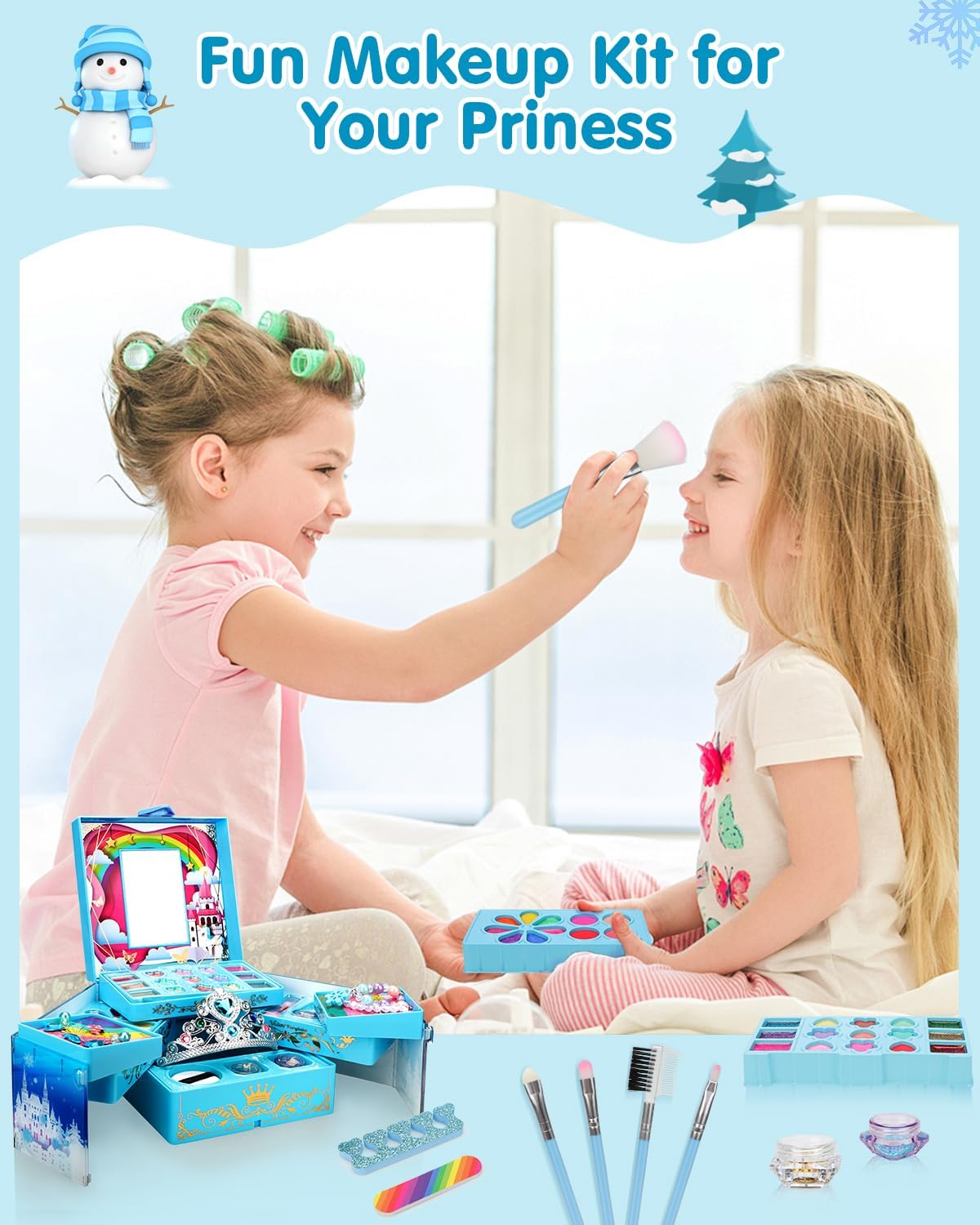 Kit de maquillaje para niñas, juguetes de Frozen para juegos de maq...