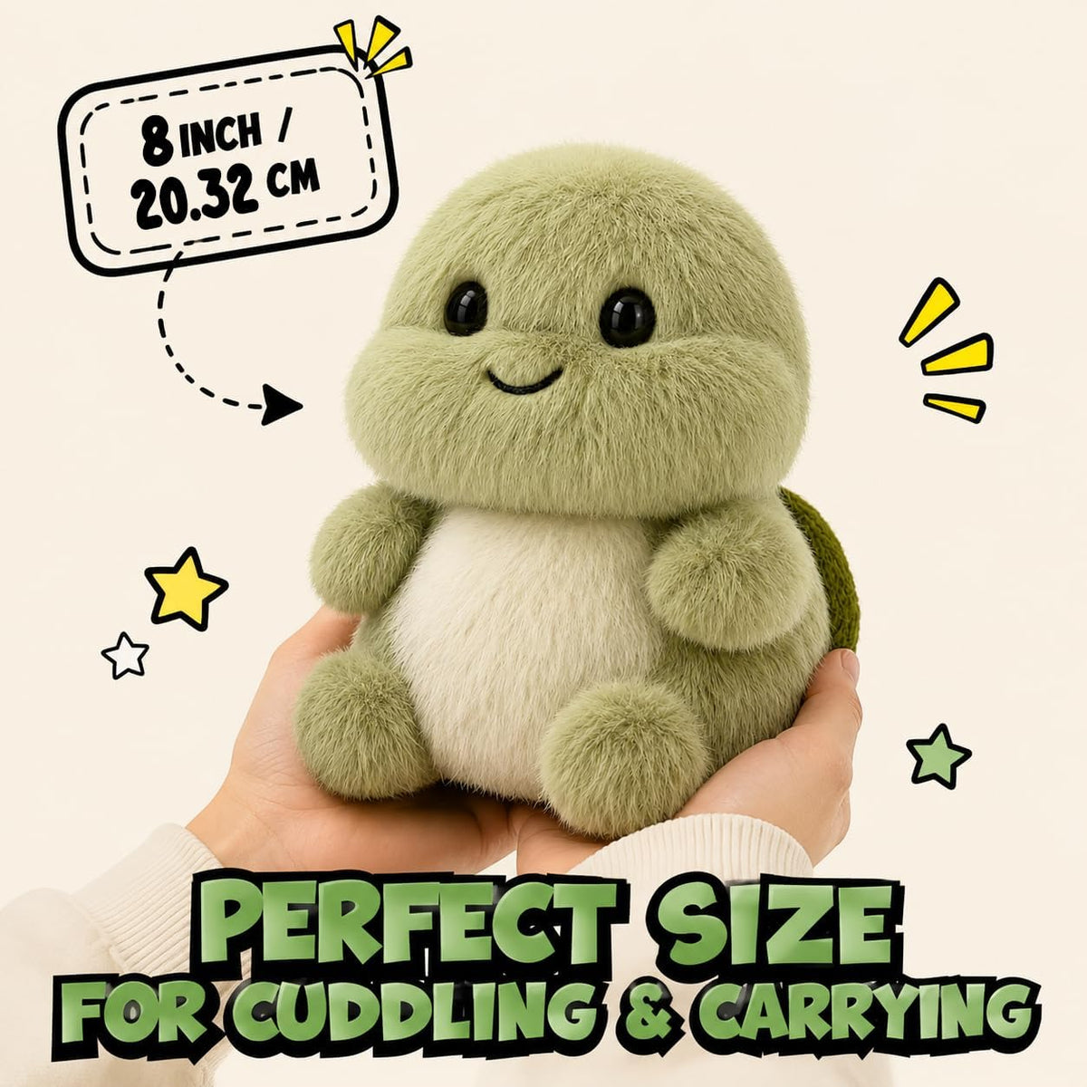 Peluche de tortuga, ultra suave y esponjoso, juguete de peluche par...