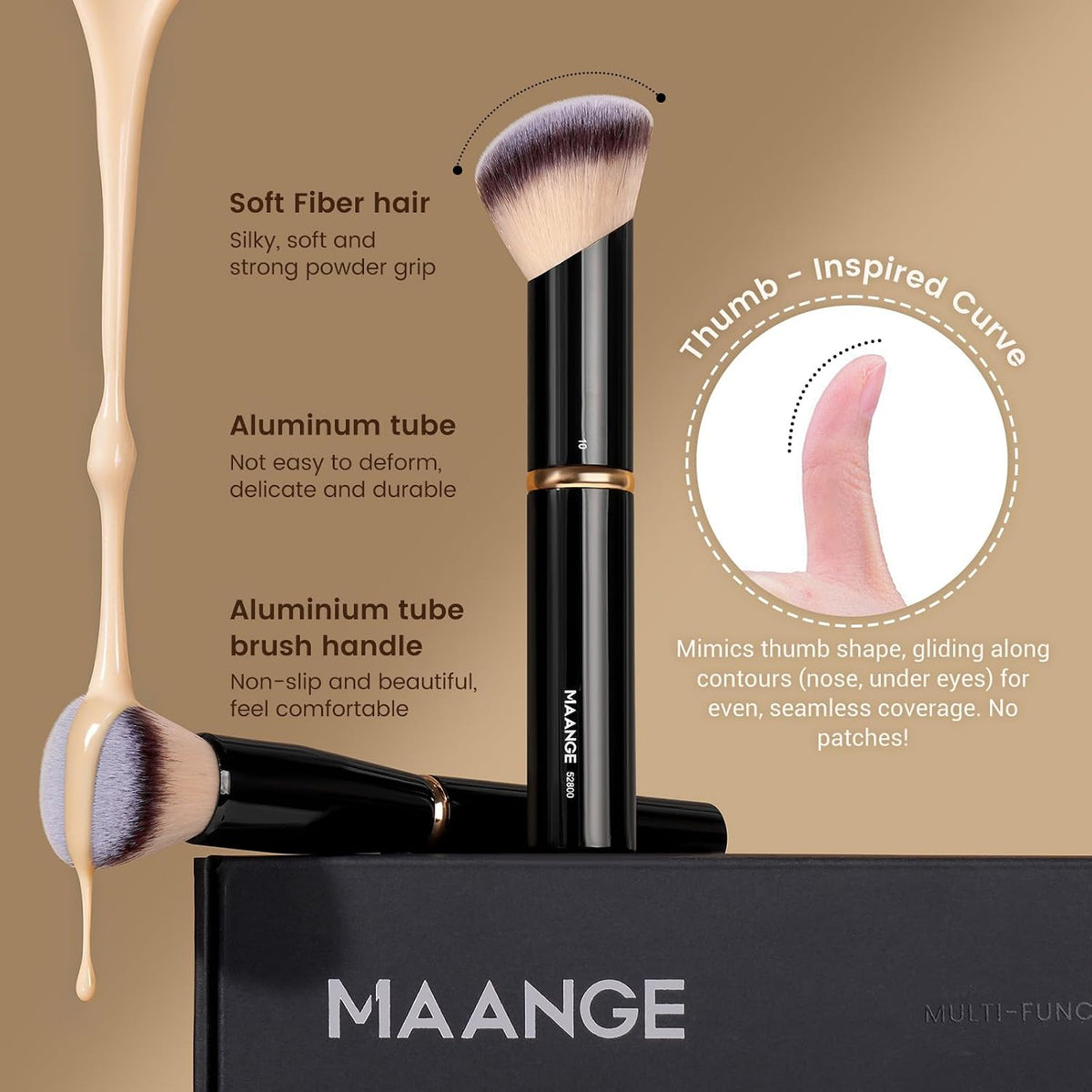 MAANGE Set de brochas de maquillaje 16 piezas, juego de brochas pro...
