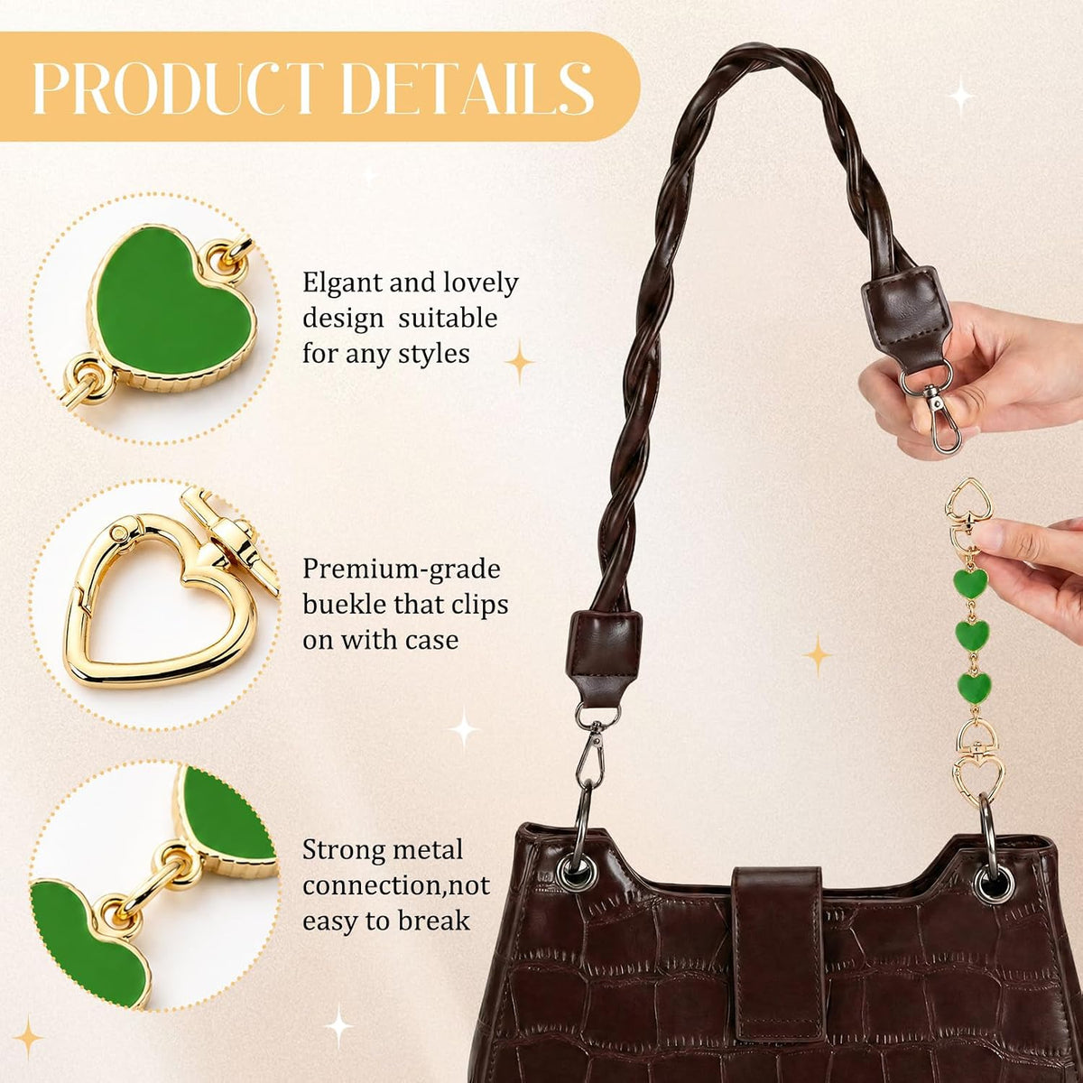 Sylixonae Juego de 7 piezas de accesorios para monedero con extenso...