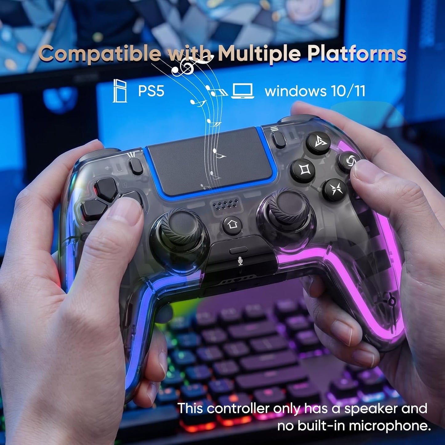 BETMI Controlador inalámbrico para PS5, Pro\/Slim\/MAC\/Steam Deck\...