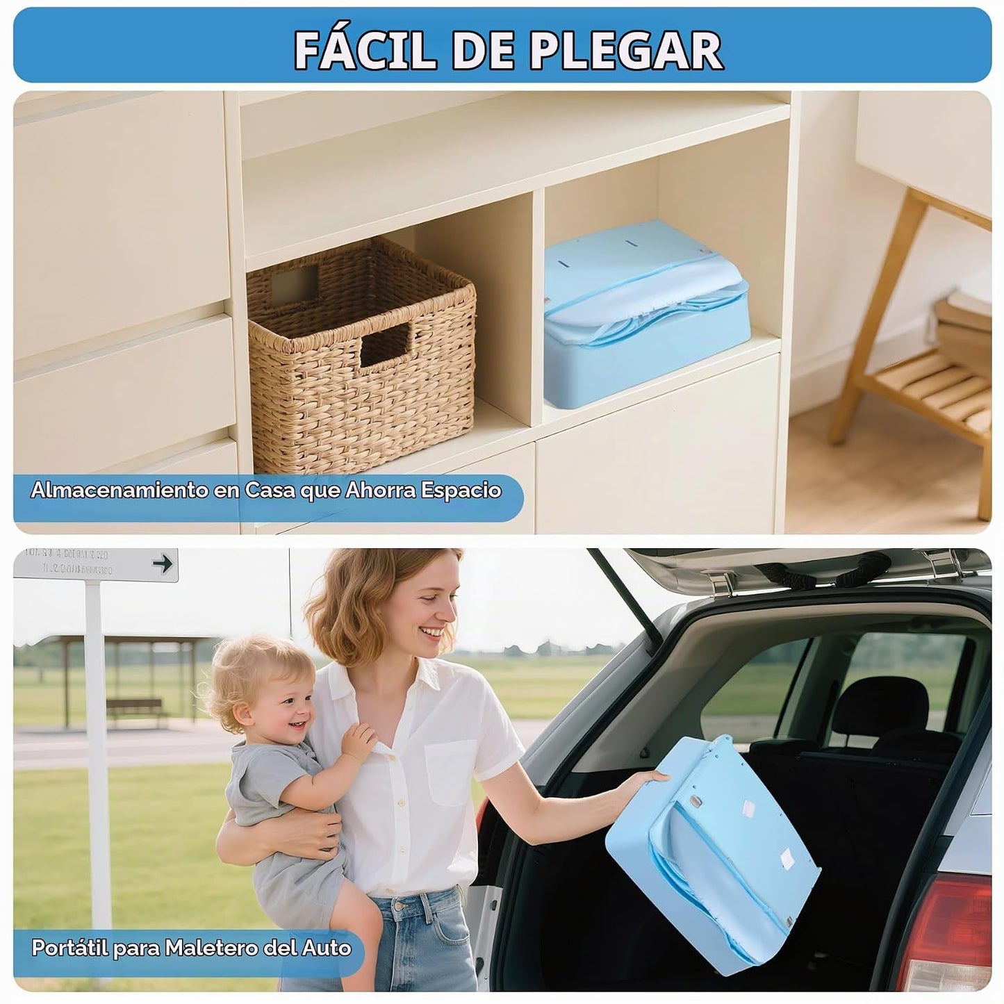 Silla alta portátil para bebé convertible 4 en 1 para bebés de 6 a...