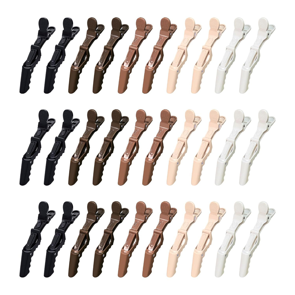 30 pinzas de pelo de cocodrilo para seccionar, pinza de pelo de sal...