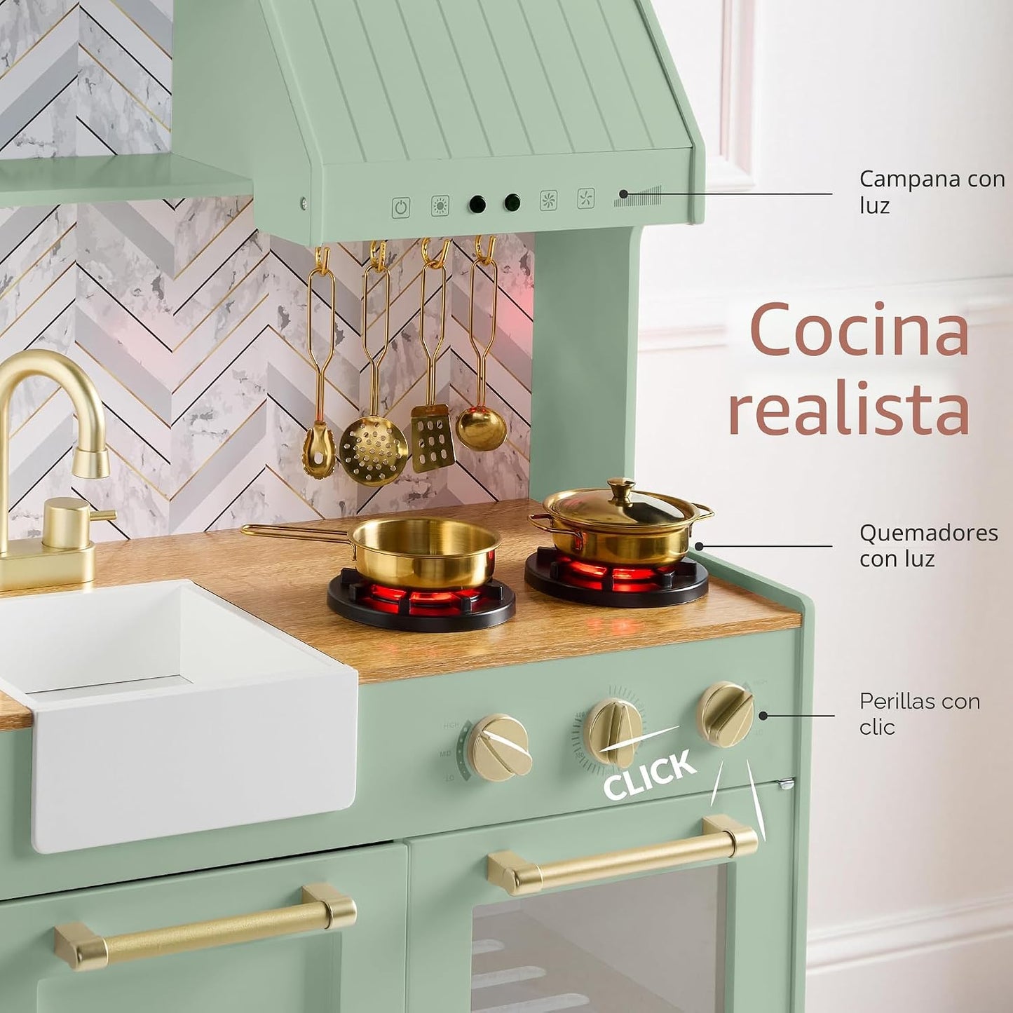 Best Choice Products Cocina de juego de simulación para niños, jueg...