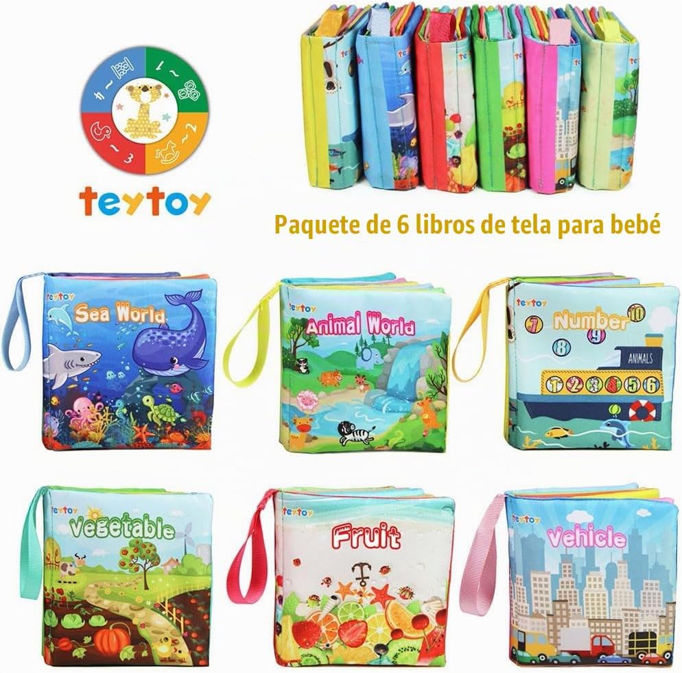 Mi primer libro blandito de TEYTOY, perfecto para el baño. Tela par...