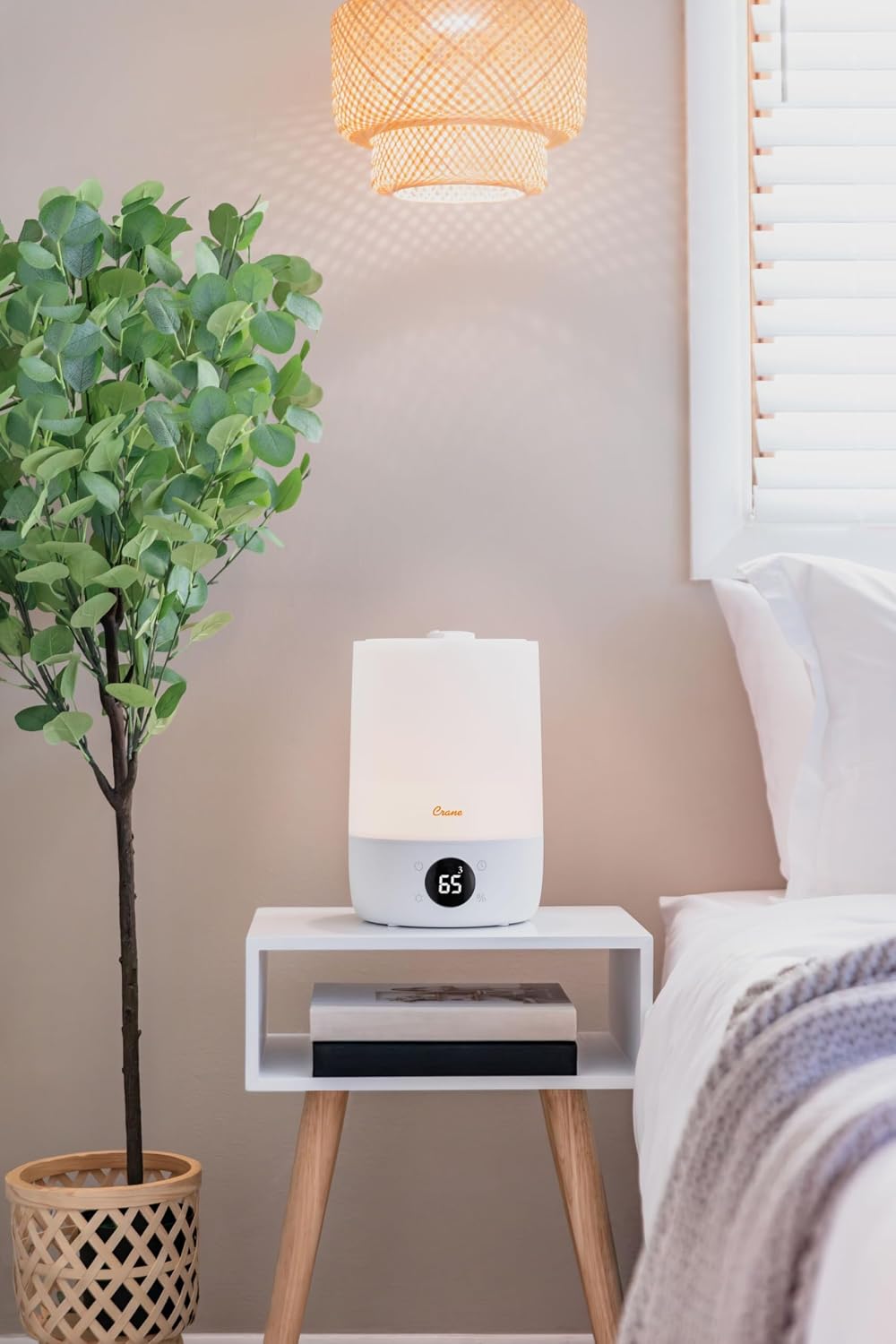 Crane Humidificador 3 en 1 ultra silencioso, difusor de aroma de ac...