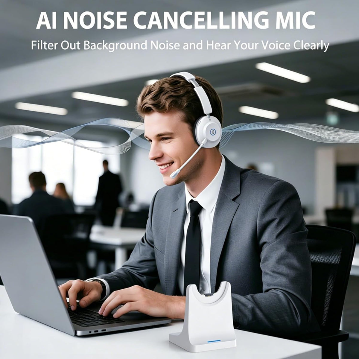 Auriculares inalámbricos con micrófono, auriculares Bluetooth con |...